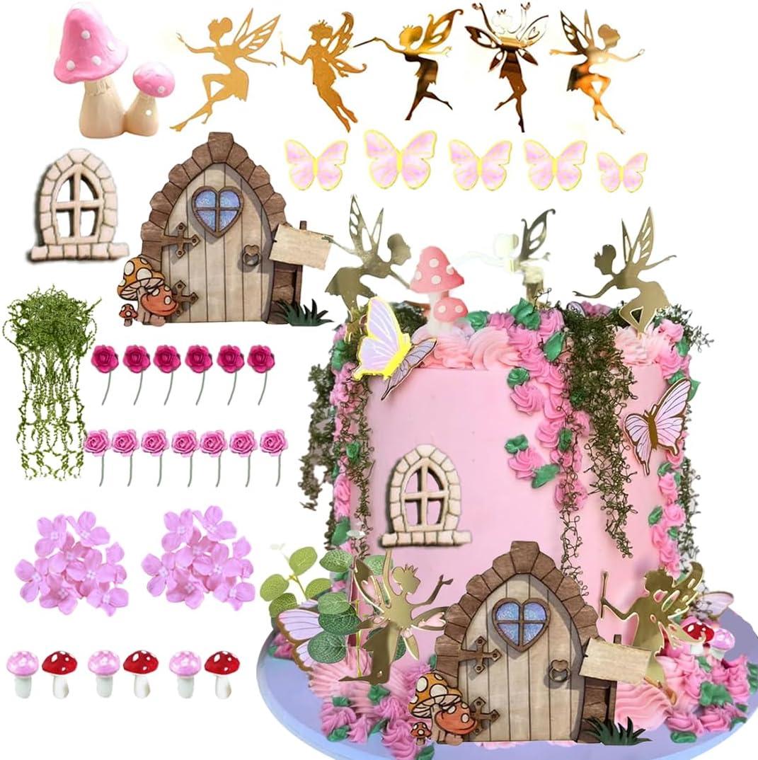Fairy Cake Toppers Fairy Garden Theme Cake Topper Set For Birthday Baby Shower
