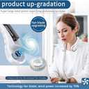 ASNUG Portable Neck Fan, Bladeless Neck Fan, USB Rechargeable Personal Fan, 4000 mAh Battery Operated Fan, 3 Speeds Adjustable,Faster Cooling, Ultra Quiet, Suitable for Home, Office, Sports