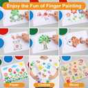24 Pack Round Craft Ink Pad 7 Inches Rainbow Fingerprint Ink Pad Washable Painting Inks Pads Color Stamps Partner for DIY Wood Fabric, Projects, Rubber Stamps