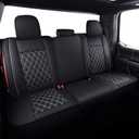 Aierxuan Full Set Car Seat Covers Custom Fit 2009-2026 Ford F150 Crew Cab, 2017-2026 F250 F350 F450 Super Duty Pick-up Truck, Automotive Vehicle Cushion Cover with Waterproof Leather (Black and White)