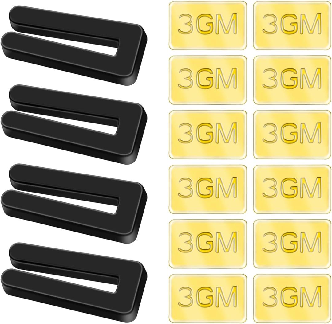 16 PCS Ceiling Fan Blade Balancing Kit, 4 Set Ceiling Fan Balancing Kit Including 4 pcs Plastic Fan Balancing Clips and 12 pcs Metal Self-Adhesive 3G Weight for Ceiling Fan Weight Balancing