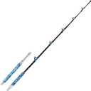 Fiblink Fishing Trolling Rod 1 Piece/2 Piece Saltwater Offshore Heavy Roller Rod Big Game Conventional Boat Camo Fishing Pole (6'/6'6",30-50lb/50-80lb/80-120lb), Large