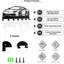 3 x Metal Car Key Holder for Wall,Metal Key Organizer Wall Decorative with 7 Hooks,Black Wall Mount Key Holder for Entryway,Front Door,Hallway,Office