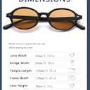 Teumire Retro Oval Sunglasses for Women Men Ultralight Small Round Black Sun Glasses 90s Sunnies UV 400 Shades (A04 Black/Brown)
