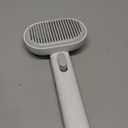 aumuca Cat Brush with Release Button, Cat Brushes for Indoor Cats Shedding, Cat Brush for Long or Short Haired Cats, Cat Grooming Brush Cat Comb for Kitten Rabbit Massage Removes Loose Fur (White)