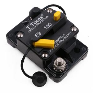 Hi-Amp 150A Circuit Breaker with Manual Reset UL Certified for Car Audio Battery Solar System 12V - 48V DC Waterproof 150 Amp Switchable (Surface-Mount)