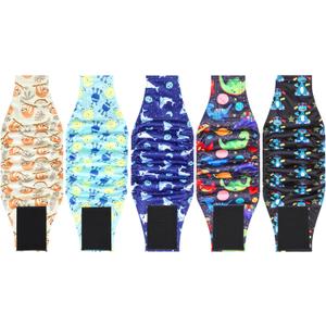 5 Pack Dog Diapers Male Reusable, Premium Belly Bands for Male Dogs, High Absorbing Male Dog Pee Wraps for Doggie in Incontinence or Excitable Urination and Training Gray M