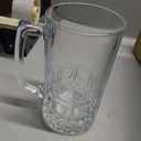 Reallnaive 10 Pack 32 oz Beer Mugs for Oktoberfest Freezer Glass Beer with Handles Mugs Steins German Large Heavy Cups for Men Drinking Gifts (Diamond Style)