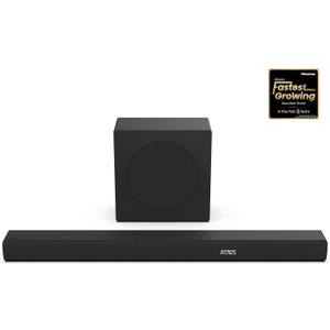 Hisense AX3100Q 3.1Ch Sound Bar with Wireless Subwoofer, Dolby Atmos, DTS:X, Bluetooth 5.3, Roku TV Ready, HDMI/AUX/ARC/Optical/USB, EzPlay, 7 EQ Modes