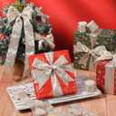 Suncalla 30 Yards Shimmery Chiffon Silk Ribbons for Xmas Tree Decoration Wedding Decor Invitations Bridal Flower Bouquets Gift Wrapping DIY Crafts(Champagne Gold)