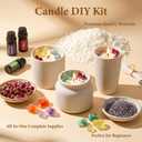 SACATR 5LB Soy Wax Candle Making Kit,Natural 100% Soy Wax for Candle Making | With Essential Oils, Raw Crystals,Dried Flowers,Wicks,For DIY Scented Candles,Holiday Gifts
