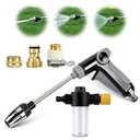 Turn Any Hose into a High Pressure Water Cleaning Jet, 2026 Upgraded Multi Function Lawn & Garden Watering Sprayer, for Three Spray Modes, Spray Nozzles for Cleaning Yard Pets Car