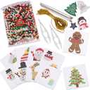 ArtCreativity Christmas Fuse Beads Kit  Fun Christmas Craft for Kids with 3000 Melty Beads, 10 Fuse Bead Patterns, Pegboard, Tweezers, Ironing Paper, Gift Tags & Gold Strings Holiday Set