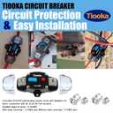 80 AMP Circuit Breaker with Manual Reset Button 0-4 Gauge 80A Trolling Motor Car Stereo Audio Inline Fuse Inverter 12-48V DC Switch for Automotive RV Marine Boat Truck