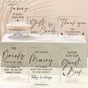 Weysat 6 Pcs Clear Acrylic Wedding Signs for Reception and Ceremony 5'' x 7'' Wedding Signage with Stand in Loving Memory Table Decorations Cards and Gifts Guestbook Reserved Table Sign(Classic Style)