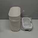 Bathroom Small Trash Can with Automatic Touchless Lid, 2.6 Gallon Smart Garbage Can Narrow Waterproof Trash Bin for Bedroom, Office, Living Room (White gray)