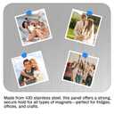 430 Stainless Steel Sheet Metal, 12" x 5.9", 24 Gauge (0.5mm) Stainless Steel Plate, Cut to Size Metal Sheet for Wall Board, Crafts, Kitchen & Office, 2 Pack