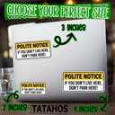 2 x (3Pcs) Polite Notice If You Dont Live Here Dont Park Here Stickers Funny Sarcastic Humor Motivational Inspirational Gifts Waterproof Vinyl Decals Kindle Water Bottle Car Hard Hat Phone Laptop 3x1.5
