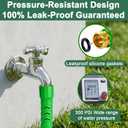 Garden Hose, 50Ft Ultra Flexible Water Hose, None-Expand,with 10 Function Sprayer,Ultra-Lightweight,Leak-Proof,Non-Slip Handle, Non-Kink Hoses for Yard, Outdoor (GreenBlack,50Ft)