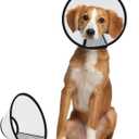 Dog Cone After Surgery, Adjustable Pet Recovery Collar for Dogs and Cats, Plastic Elizabethan Neck E-Collar Stop Licking Wounds (L) (L (Neck:13.8-15.7in))