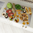 Stainless Steel Cutting Board, 23.6" x 19.6" Large Size Stainless Steel Cutting Boards for Kitchen, Heavy Duty Chopping Boards with Lip for Meat Vegetables & Bread, Pastry Board(60 x 50 cm)