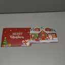 Caffox 2 Pcs Pop Up Christmas Greeting Cards with Light and Music, 3D Musical Christmas Gift Card with Envelope Holiday Décor Cards Gift for Family, Friends, Kids