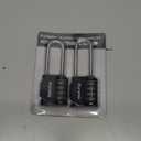 Puroma 2 Pack 2.6 Inch Long Shackle Combination Lock 4 Digit Outdoor Waterproof Padlock for Hasp locker lock, Sports Locker, Fence, Gate, Toolbox, Case, Hasp Storage, Cabinets (Black)