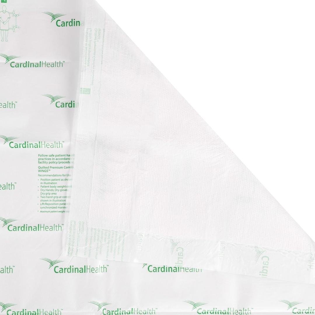 Cardinal Health Quilted Premium Strength Underpads, Wings, Maximum Absorbency, 30 x 36IN, Case of 40
