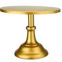 HBlife 1 Cake Stand, Gold Cake Stand Set Disc Diameter 8" 10" 12", Perfect Dessert Table Display Set, Cupcake&Cake Stands for Party, Wedding, Birthday, Baby Shower, Anniversary (Metal)