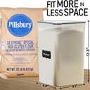 WHITE FEATHER SUPPLIES 8.5L/287Oz Extra Large Airtight Food Storage Containers (2 PC) with Lids, Kitchen and Pantry Organization Containers for Baking Supplies, Cereal, Flour, Sugar, Rice (BPA Free) (Black)