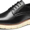 Bruno Marc Men's Crossflex Dress Sneakers Casual Oxford Formal Shoes (12, Black)