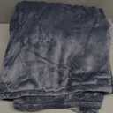 Homemate Heated Blanket Electric Throw - 50"x60" Heating Blanket Throw 1/2/4/6/8 Hours Auto-Off 10 Heat Level Over-Heat Protection Flannel Sherpa ETL Certification (01 - Light Grey)