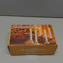 Christmas Window Candles Lights 6 Pack Battery Operated Candles with Remote Control Timer Gold Holders Flameless Candle Taper LED Candle Christmas Decorations Window Decorations Party Xmas Table Top