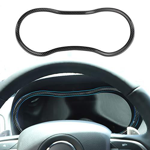 CheroCar Dashboard Cover Panel Dash Board Instrument Trim Decoration for Jeep Grand Cherokee 2014-2021, ABS Interior Accessories ( Fiber Grain)