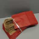 Vanhel 50 PCS Red Paper Gift Bags: 8x4.25x10.5 Inch Bags with Handles, Ideal for Christmas, Halloween, Tail, Commercial & Wedding Events