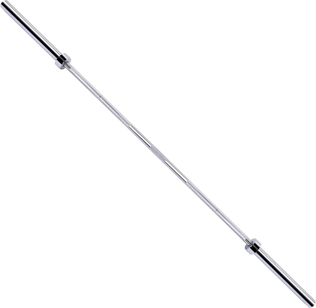 Fitvids Olympic Barbell Bar for Power Lifting and Weightlifting, 700 Pound Capacity, 2 Inch Diameter