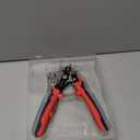 Preciva Hole Punch Plier, Revolving Punch Hole Tool with V-Shaped Cutting Edge Design, 6 Hole Sizes Used for Leather, Belts, Thin Iron Sheets, Paper Cards, Plastics, & Fabrics (Red)