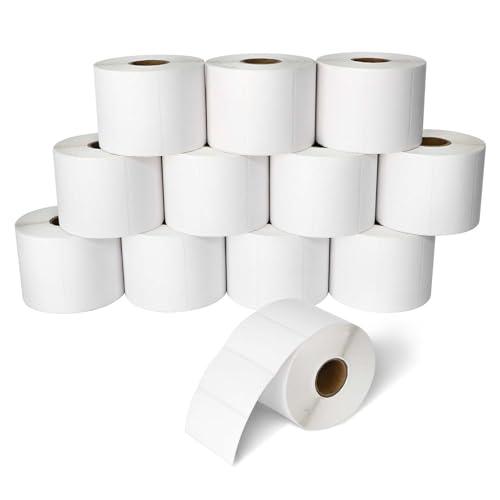 ESSENTIAL 2.25"x 1.25" (57mm ×32mm) Direct Thermal Barcode Labels, Shipping Labels, Compatible with Zebra & Rollo Label Printer, 1000 Label of Roll (12 Rolls, 12000 Tags)