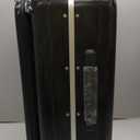 Hanke 20 Inch Carry-On Luggage PC Hard Shell Suitcases for Travel Front Opening Aluminum Frame Travel Luggage Rolling Suitcase with Wheels for Women Man Gifts.(Jet Black)