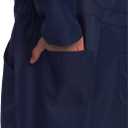 Navy Blue Coveralls Costume for Adults - Halloween Killer Jumpsuit with Mask and Toy Knife - Horror Cosplay Outfit (Blue, M)