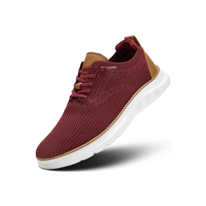 Men's Mesh Sneakers Oxfords Lace-Up Lightweight Casual Walking Shoes Driving Shoes 44