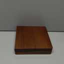 Floating Shelves for Wall Set of 2, 8-Inch Solid Wood Square Shelves, Small Decorative Wall Display Shelf for Bathroom, Bedroom, Living Room & Kitchen  Dark Walnut