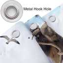 Funny Bear Shower Curtain, Cool Bear Riding Shark on Blue Ocean Shower Curtain, Farmhouse Navy Blue Beach Shower Curtain Set Kids with 12PCS Hooks, 70X70IN Waterproof Polyester Fabric