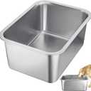 4 Gallons Extra Large Dog Bowls - High Capacity Food Grade Stainless Steel Dog Water and Food Bowl No Spilling, Durable for Multiple Large Breed Dogs Indoor Outdoor