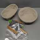 RORECAY Bread Banneton Proofing Basket Set, 9 Inch Round & 10 Inch Oval Cane Sourdough Baskets with Dough Whisk Lame Dough Scraper Bowl Scraper Silicone Brush Sourdough Bread Baking Supplies