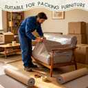 MotiMind Corrugated Cardboard Roll, 36 x 200 Inch Single Face Cushioned | Wrap Corrugated Cardboard Paper for Shipping, Packing, Moving, Crafts & Floor Protection