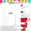 VioraWhite 8 Set Balloon Stands Kits, Sticks Holder with Base and Balloon for Table Centerpieces Party Decoration for Birthday Baby Shower Fiesta Carnival Wedding Graduation Party(Rainbow)