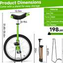 MYOYAY 20 Inch Unicycle, Unicycle for Adults, Mountain Unicycle Height Adjustable, Unicycle with Stand, Anti-Skid Pedal, Indoor Outdoor Sports Fitness Balance Training Fun Exercise Bicycle