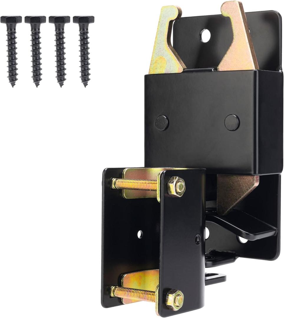 2 Way Heavy Duty Lockable Gate Latch, Black Anti-Sag Farm Gate Latch, Two-Way Livestock Gate Latch Hardware for Farms, Metal Gates, Ranches, Pet Cages, Fences, Stables, 1 pcs