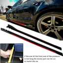 JMTBNO 2PCS Universal Car Side Skirts, 86.6" /2.2M Side Skirt for Car Extension Splitter Lip Rocker Panels Body Kit Compatible with Honda Civic Accord Toyota Corolla Nissan Altima VW Chevrolet Camaro 86.6 inches, Black&Red